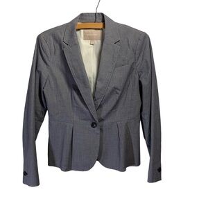 Banana Republic Light Blue Gray Fit and Flare Cotton Blazer -Size 4